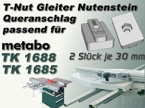Nut stein gleiter - t-nut, stein,