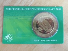 Münze Fussball Europameisterschaft 2008 Österreich Schweiz EM Stadt Wien