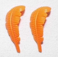 16089, 2x Hut- Feder, Federbusch, hellorange