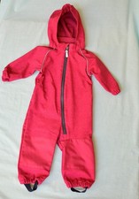 Kinder Matschanzug Einteiler Gr. 74-80 Reißverschluss Kapuze Fleece gefüttert