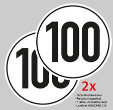 Aufkleber Set 100 km/h für