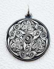 Keltische Triskele 925 Sterling Silber Amulett 25 mm Schutz vor Negativität