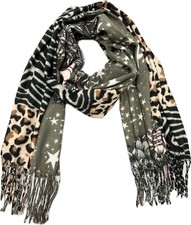 XXL Blumen Stern Leopard