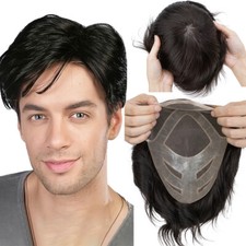 Herren Männer 100% Echthaar
