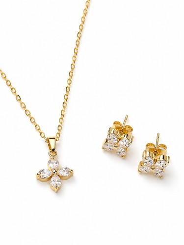Goldfarbenes schmuckset - goldfarbenes,