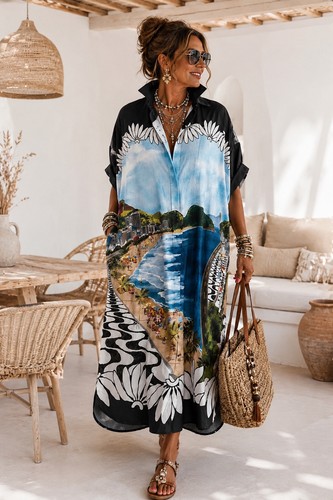 Damen kleid hemdblusenkleid - damen,