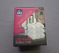 LED Kerze Bubble Cube 2 Stück