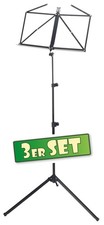 3x Set Notenständer Notenpult Notenablage Notenhalter mit Tasche Schwarz Faltbar