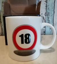 Kaffeebecher "18 Partyzone", Geschenk zum 18. Geburtstag, 10,7 x 12,5 cm