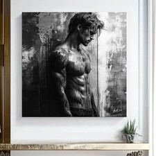 Leinwand Bild Akt Mann Sixpeck