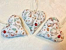 Herzen 3 tlg. ❤️ Tilda Landhaus Deko Handarbeit  Ostern Marienkäfer Hasen ❤️