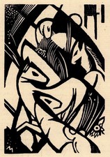 Franz Marc - Pferde - Holzschnitt 1912