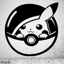 Wandtattoo Pikachu Pokeball