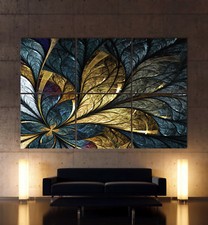 BLATTGOLD Abstrakt Leinwand