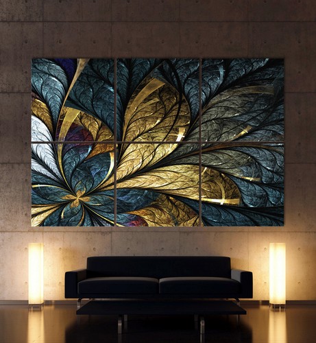 Blattgold abstrakt leinwand - blattgold,