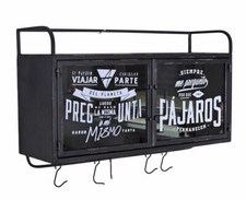 Metallschrank Industrie Wandschrank Wandregal Küchenschrank & Handtuchhalter