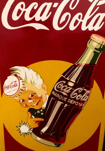 Mega großes emailschild coca - großes,