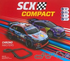 Scalextric Compact (SCX) Chrono Masters + Gratis Carrera Go Ford Focus!