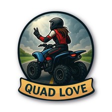 Sticker Quad Love Frau auf