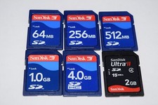 SanDisk SD Karte 64MB 256MB