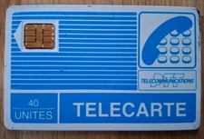 Telefonkarte Frankreich PTT Telecomunications 40 Unites blau