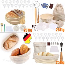 Gärkörbchen Oval Rund Gärkorb zum Brotbacken Leineneinsatz Komplette Gärkörbchen