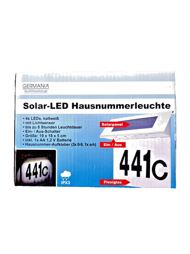 Hausnummerleuchte solar led - hausnummerleuchte,
