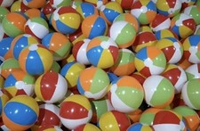 Partydeko Deko Mini Strandbälle Bälle ca 15 cm bunt 12 Stück zum Aufblasen