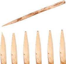 6er-Pack Holzpalisaden Spitze Haselnuss Zaunpfosten ⌀6cm-7 cm Gehobelter Pfosten