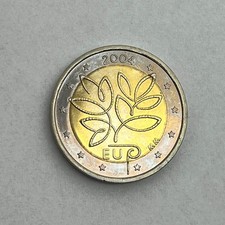 2 Euro Finnland, 2004, Fünfte EU Erweiterung, Bi-Metall, Original