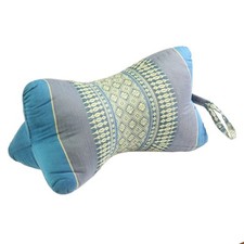 Kapok Nackenkissen Flugkissen Nackenstütze Kissen Stern 30 cm Thai-Motiv Türkis