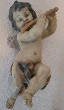 Skulptur  Engel mit Flöte