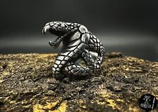 XL Ring Schlange Cobra Edelstahl Silber Schmuck Hochwertig Biker Snake Ringe NEU