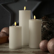 LED Kerzen LINA Rustik Optik