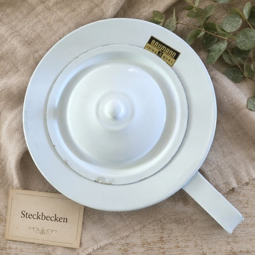 Original emaille steckbecken - emaille,