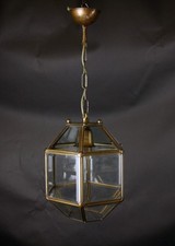Flurlampe - Stil Adolf Loos - Messing  / Glas - 20er / 30er Jahre