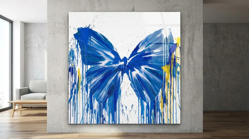 Blauer splash schmetterling - blauer,
