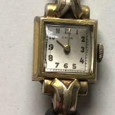  Armbanduhr Vintage - Walzgold Double - Handaufzug - Damen - Werk  läuft  nicht