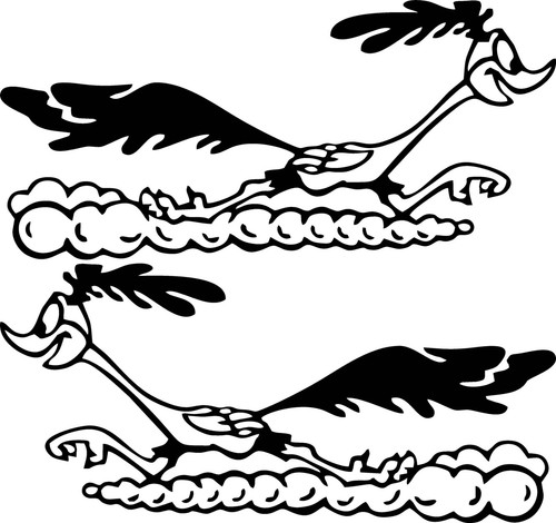Road runner auto aufkleber - aufkleber, 2