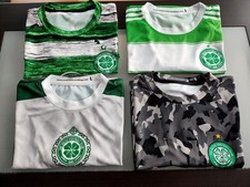 4x Glasgow Celtic FC Fan Made Shirt Trikot Jersey Set Customised, L