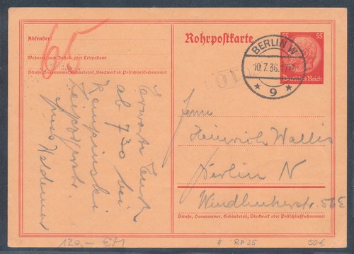 Rohrpost ganzsache - dr., rohrpost-ganzsache