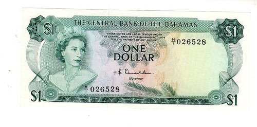 Bahamas banknote dollar 1974 - banknote,