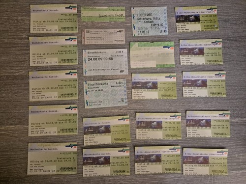 Zugtickets sammlung 9 - sammlung, |