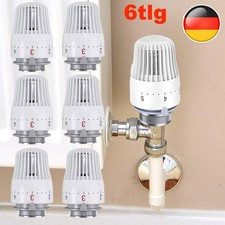 6 tlg Thermostatkopf Heizkörper Regler Thermostat Kopf Heizung Ventil M30 x 1,5