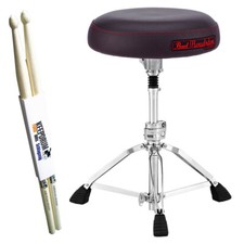 Pearl D-1500SP Roadster Drum Hocker Rundsitz + Drumsticks