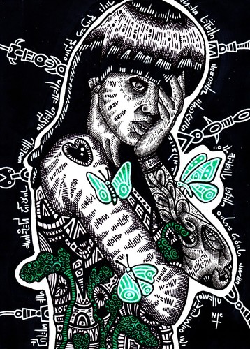 Original comic art dark - comic,