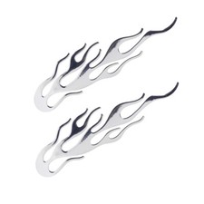2 Flammen Autoaufkleber 3D