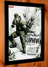 Metal Gear Solid 3 Snake Eater PS2 MGS kleines Poster Werbeseite gerahmt Vintage