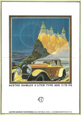 AUSTRO DAIMLER 1927-1931  - ARCHIV VERLAG - FAKSIMILE -  PROSPEKT -  AUTOMOBIL