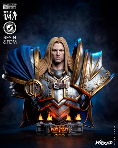 Arthas paladin portrait büste - arthas,